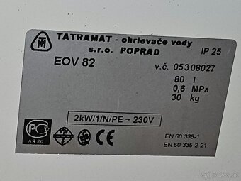 Predám elektrický bojler Tatramat EOV 82 - 3
