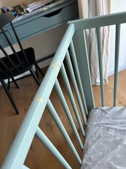 Detská postieľka IKEA s matracom a plachtou - 3
