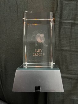 LEV Holograficka 3D sklenena soska - 3