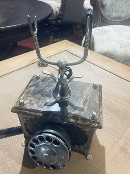 retro telefon, kamen, onyx - 3