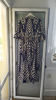 Dámske šaty modro hnedé XL nové dlhé - 3