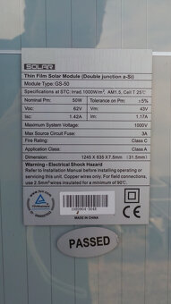 amorfné fotovoltaické panely GS-50 - 3