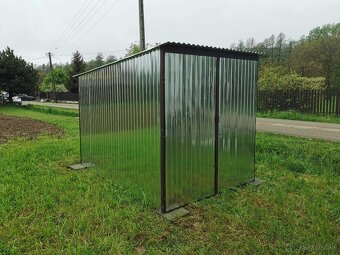 Plechová garáž 2×3 m – pozinkovaná - 3