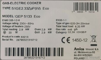 Kombinované sporák - 3