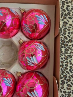 Retro vianočné gule 5ks/ Okrasa Čadca č.11 - 3