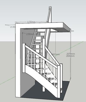 Predám samonosné schody. - 3