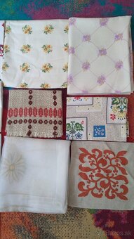 Predám obrusy,uteráky, utierky,látky, návlek na vankúš - 3