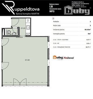 Na predaj komerčný - nebytový priestor IB_NP_3C, v novostavb - 3