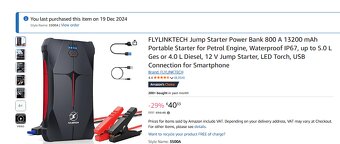 FLYLINKTECH Jump Starter Power Bank pre Auto - 3