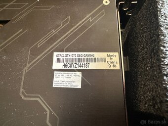 Predám grafickú kartu GTX 1070 - 3