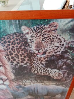 Obraz z puzzle – Africká divočina, zarámovaný a zasklený - 3