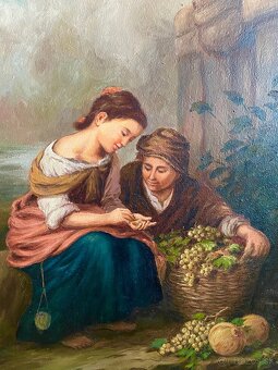 Starý krásný obraz, olejomalba na plátně - 3