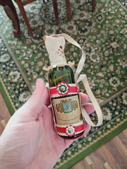 Sklenené fľaše, krištáľova karafa na whisky,starožitnosti, - 3