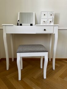 Kozmetický stolík s taburetkou, 85x36x77 cm - 3