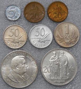 Mince: Kompletná Top sada mincí Slovenský štát 1939-45 - 3