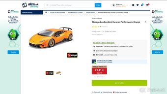 Bburago Lamborghini Huracan 1:24 velky model + Ford GT - 3