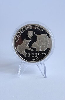 Strieborná minca 3,33 EUR Rys ostrovid - 3