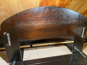 Masívna drevená posteľ tmavohnedá 100x212 - 3