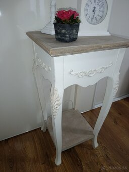 Vintage stôl + lampa + hodiny - 3