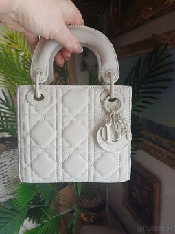 Mini dior lady bag kremova kabelka christian dior - 3