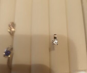 Zlatý prívesok 14k biely zirkón - 3