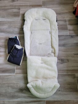 Kvalitný fusak + madlá na kočík - ovčia merino vlna - 3