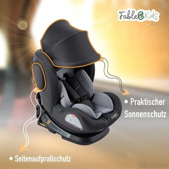 FableKids NOBLE šedá | Isofix, otočná o 360°, i - 3