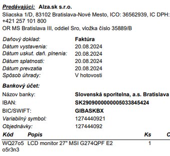 MSI herný 2K - 27" MSI G274QPF E2 - 3