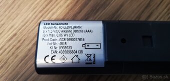 3 x LED svetielka na baterie s pohybovym senzorom - 3