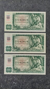 3x 100 Kčs 1961 + Sk kolok - 3