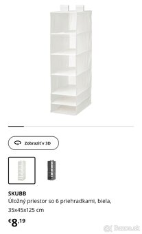 Vešiak na šaty 3x s úložným priestorom 2x - 3