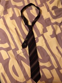 Panska Kravata, hodvab, tmavo modra pasikova Burberry - 3