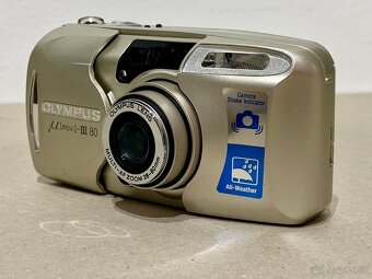 Olympus Mju III 80 …. Fotoaparat …, kinofilm (na opravu) - 3