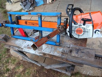 Nová píla Stihl MS661, lišty, reťaze a prípravok na forsty - 3