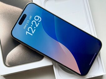 iPhone 15 Pro Natural Titanium BATERIE 100% TOP - 3