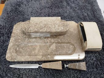 Na predaj MRAMOROVÁ PÍSACIA SADA z I.republiky--sada sa pred - 3