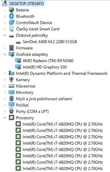▼DELL Precision 3510 - 15,6" / i7-6820HQ / 16GB / SSD / ZÁR - 3