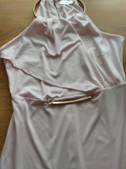 Šaty spoločenské- bledo ružové a čierne - 3