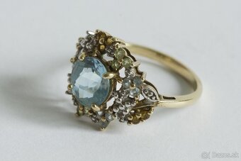 9ct zlatý secesný presteň - 3