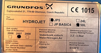 Domáca vodáreň GRUNDFOS HYDROJET JP5 - 3