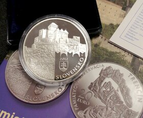 20 euro, Trenčín, PROOF, striebro, Slovensko, 2012 - 3