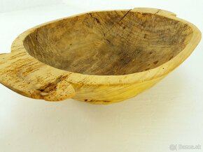 Stará drevená nádoba - Dlabaná miska - old wooden bowl - 3