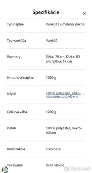 Vankúš z umelého vlákna 70x80 VEOFJELLET - 2 kusy - 3