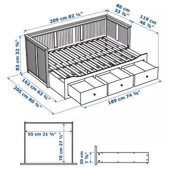 Ikea Hemnes postel - 3