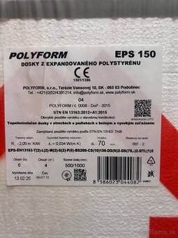 Polystyrén EPS 150 - 70mm - 3