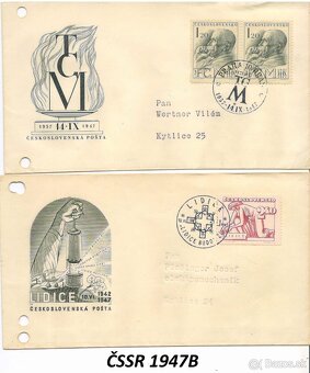 Poštové známky, filatelia: ČSSR, FDC obálky - 3