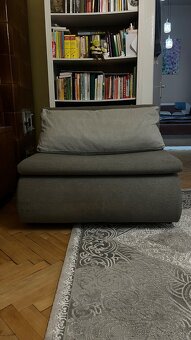 Rozkladacie kreslo s úložným priestorom, sivá, FLIK - 3