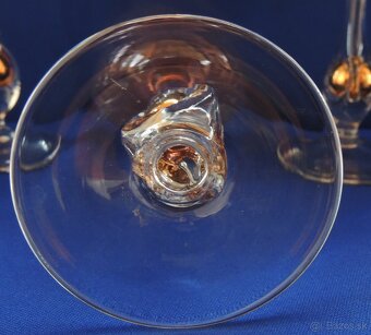 Päť likérových pohárov Zlatá Zuzana sklo dymové - 3