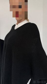 Čierne upletove pončo H&M - 3