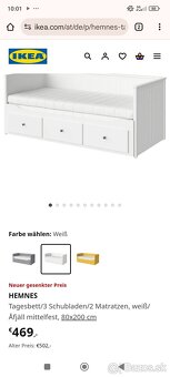 Hemnes rozkladacia posteľ s matracmi - 3